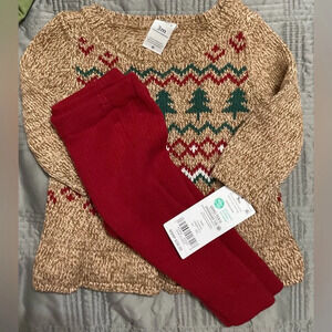 Carter's Baby 2-Piece Holiday Sweater & Corduroy Pant Set. Size 3 Months NWT